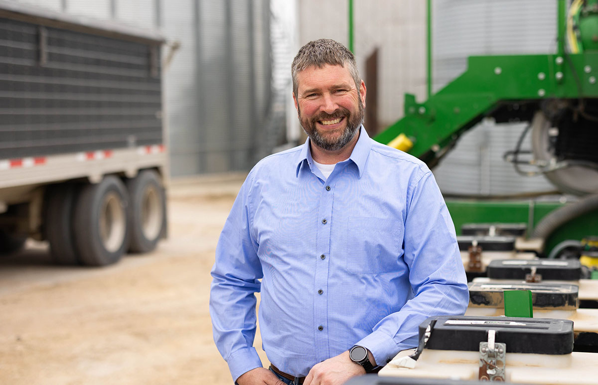 Iowa Soybean Association Farmer-Director on his farm