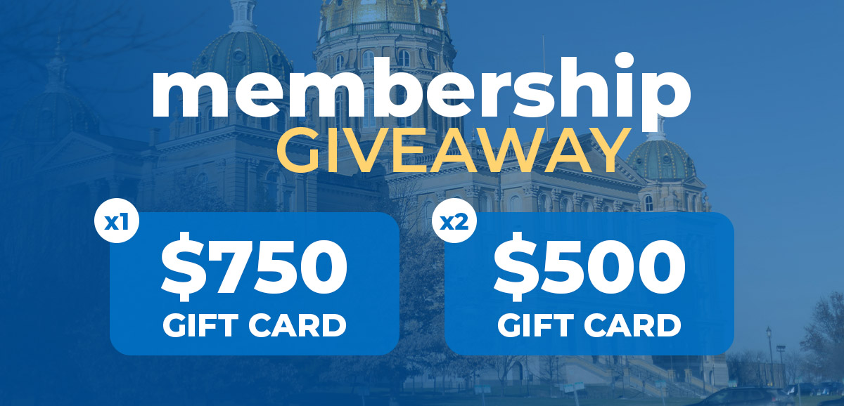 Graphic promoting gift card giveaways