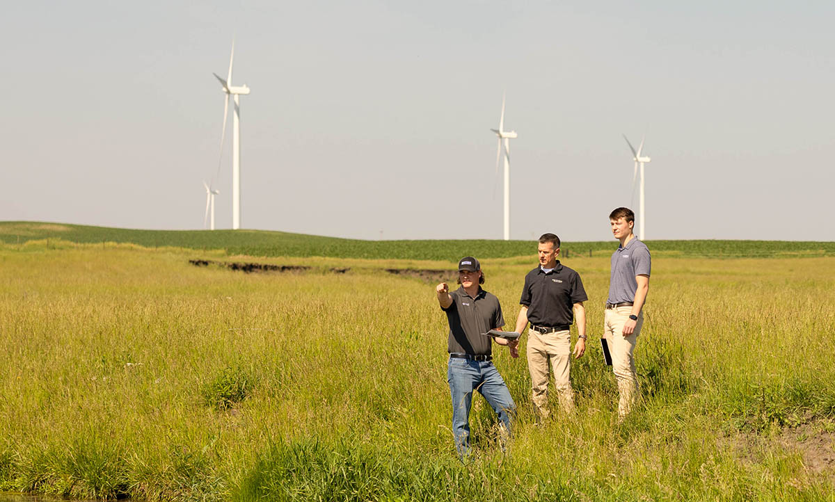 Conservation staff in rural Iowa
