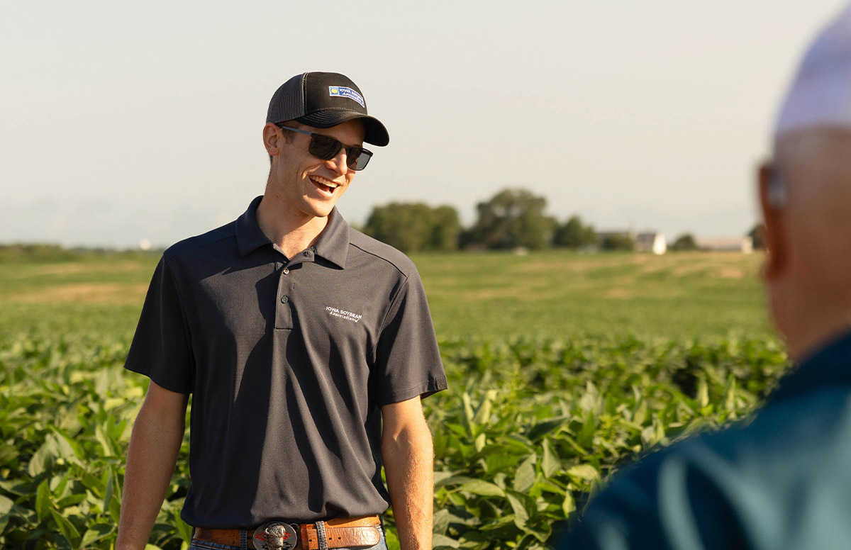 Research agronomist working with Iowa farmers