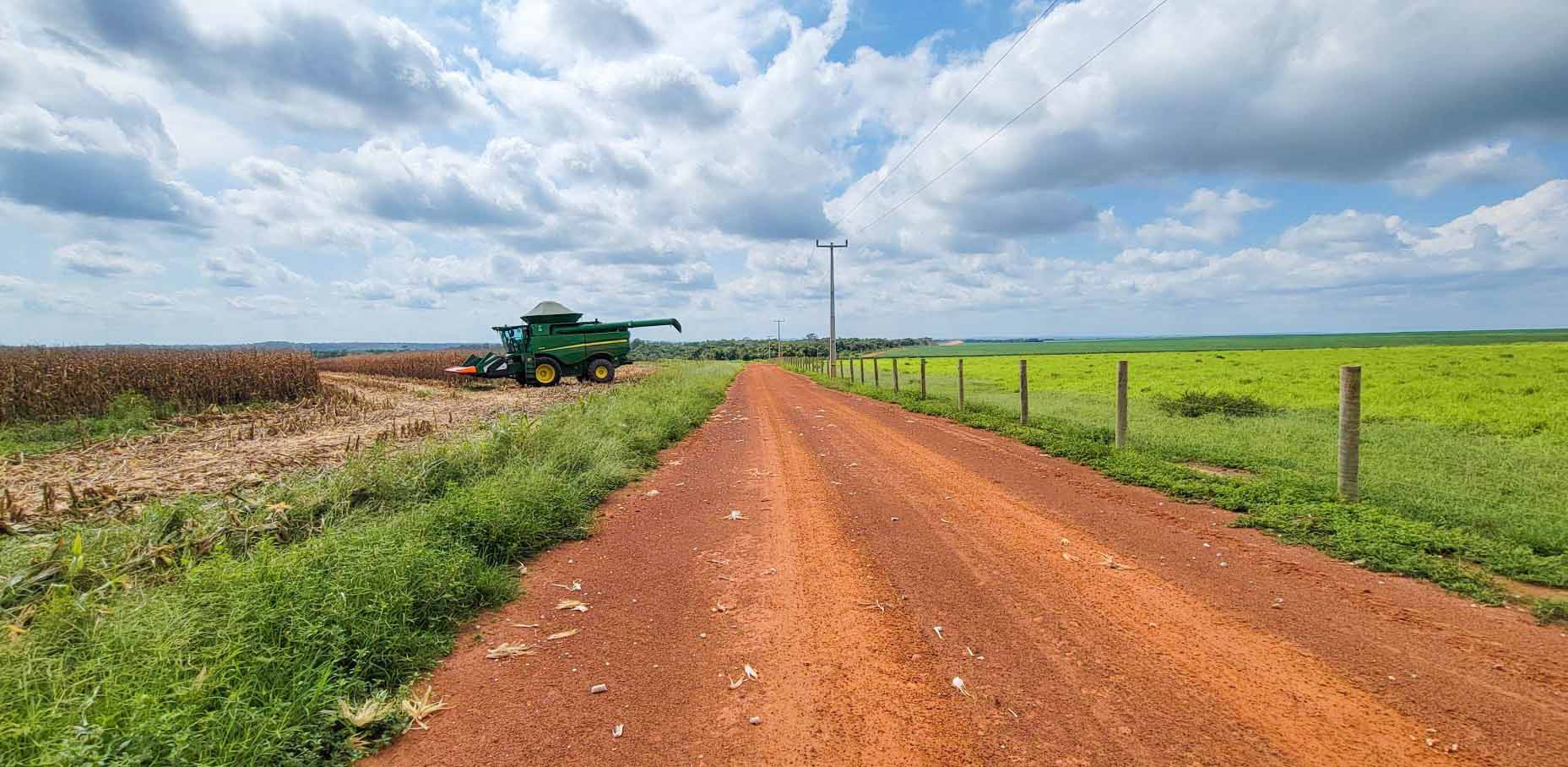 Combine and corn in Brazil