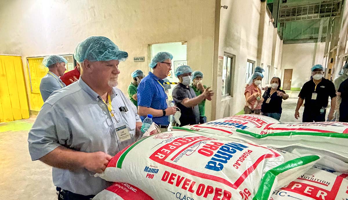 Soybean leaders exploring feed mill in the Philippines