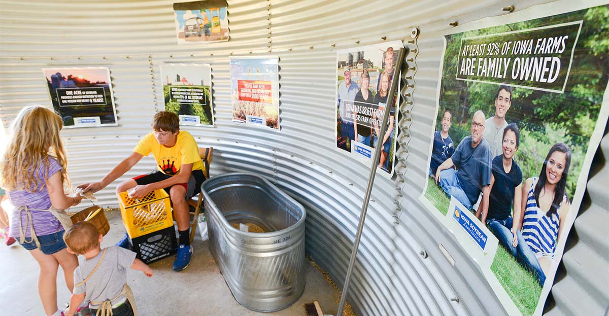 Kids at Iowa State Fair Exhibit