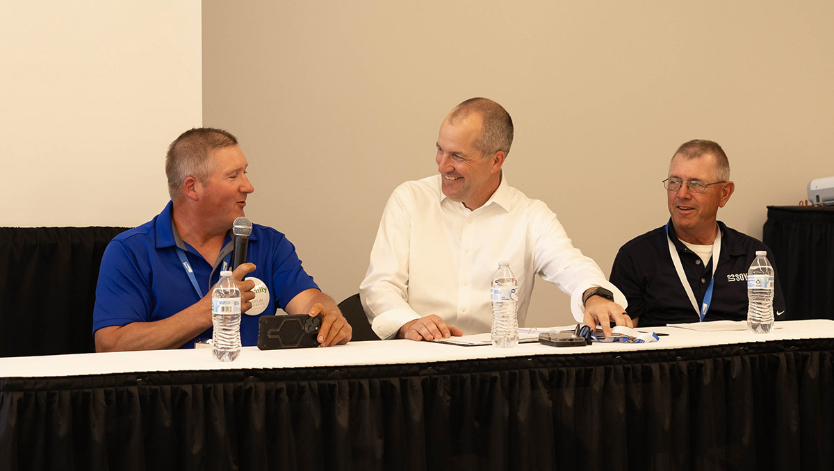 Panelists speak at World Pork Expo