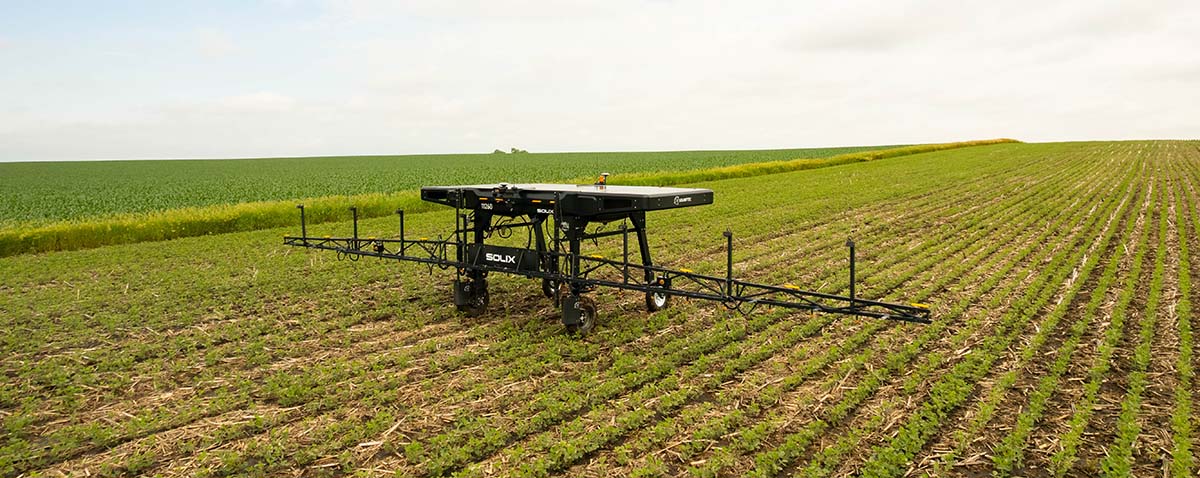 Solix Autonomous Sprayer Aerial photo of autonomous sprayer