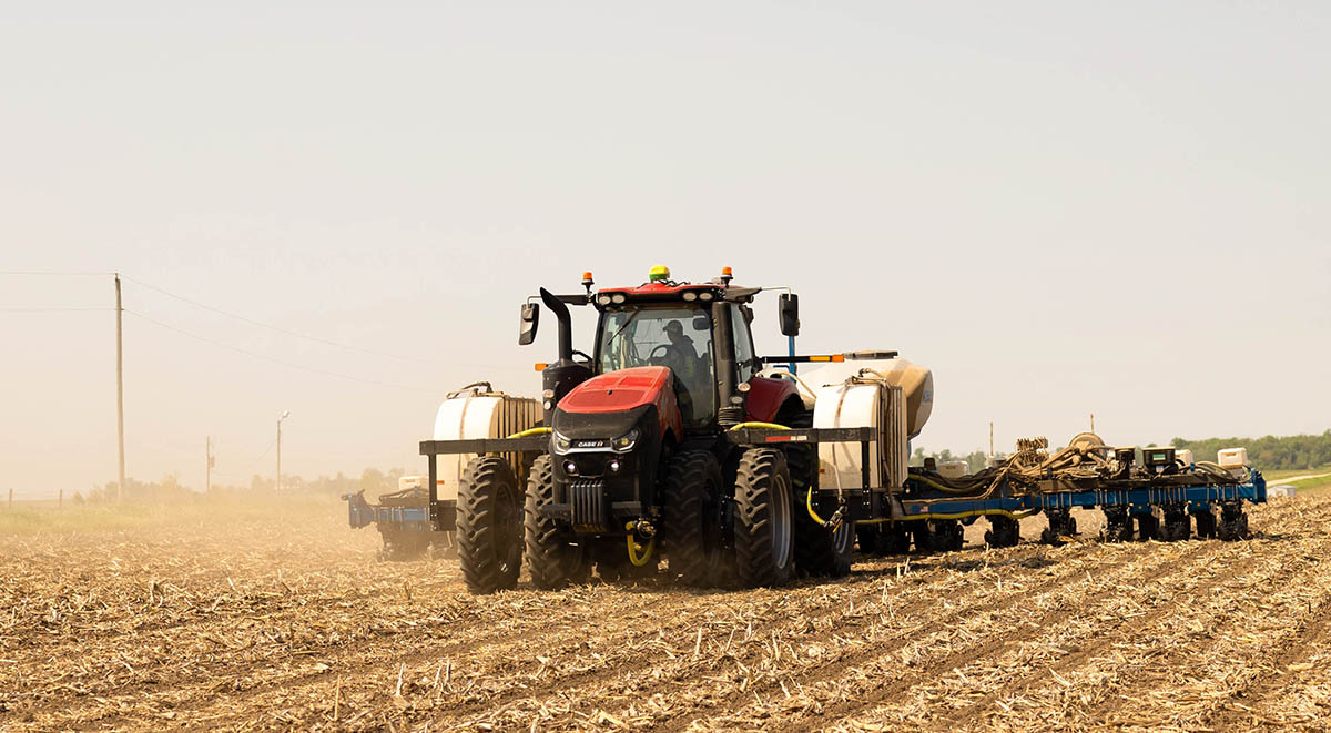Kroul Farms with a Case IH tractor