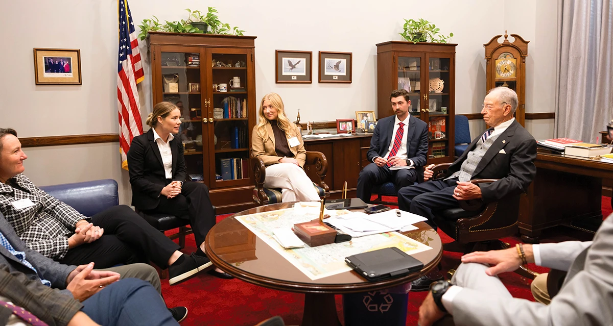 ISA farmers meeting with Senator Chuck Grassley