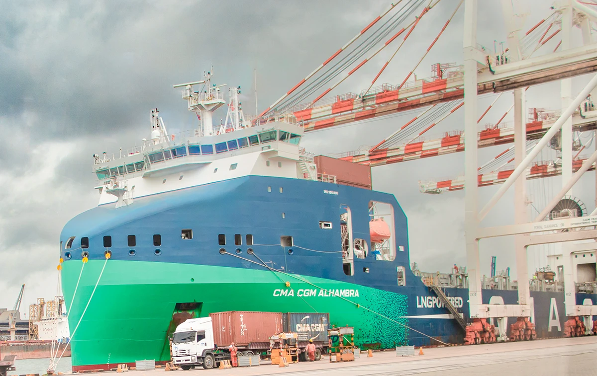 A Cargo ship in Thailand