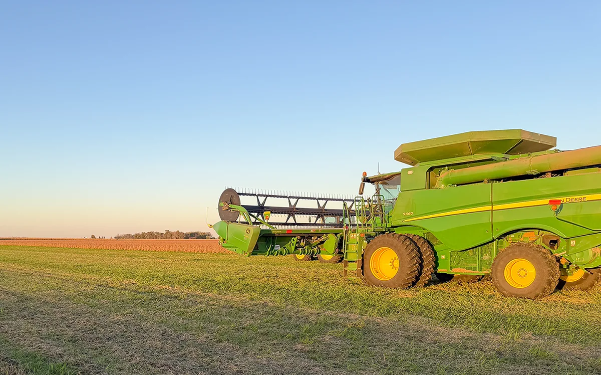 Combine in Field