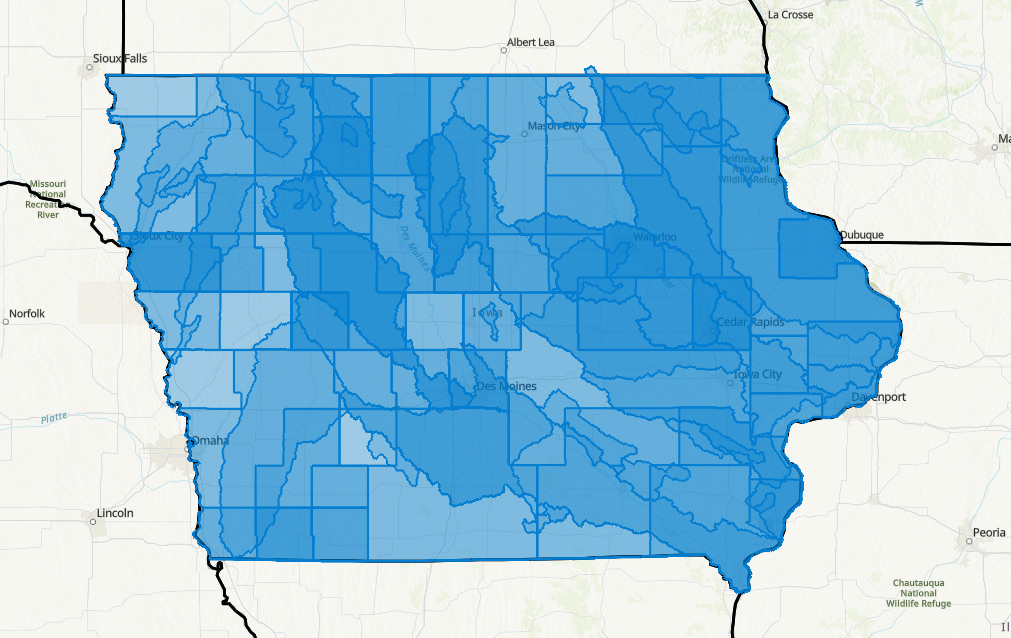 Map of Iowa