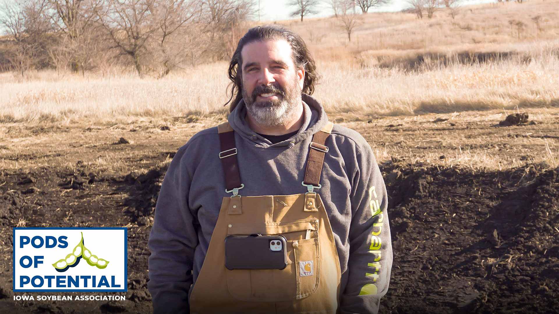 David Ausberger stands in front of a recently dug oxbox