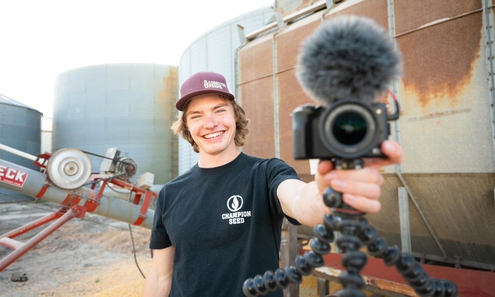 Cole the Cornstar records a segment for his wildly popu