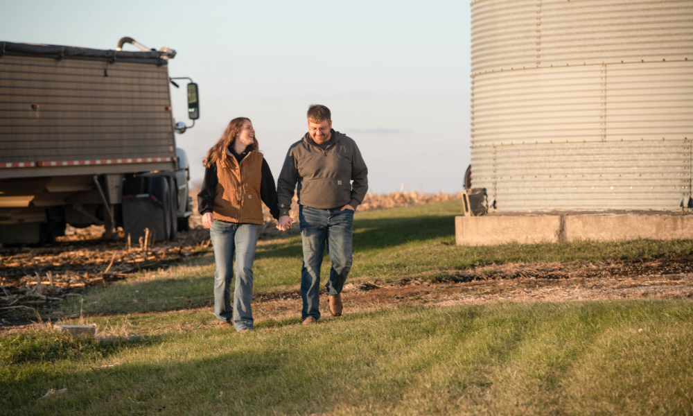 Paige and James Hepp finish field work at their Rockwel