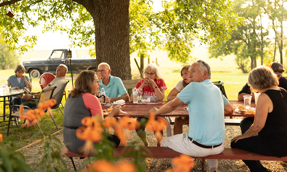 ISA farmer-members socializing at 99 Bottles Winery and