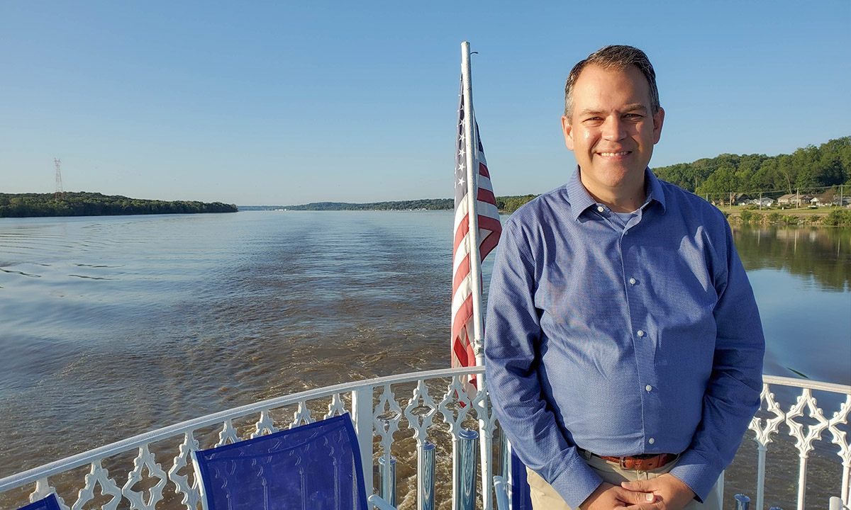 Mike Steenhoek, Soy Transportation Coalition, aboard th