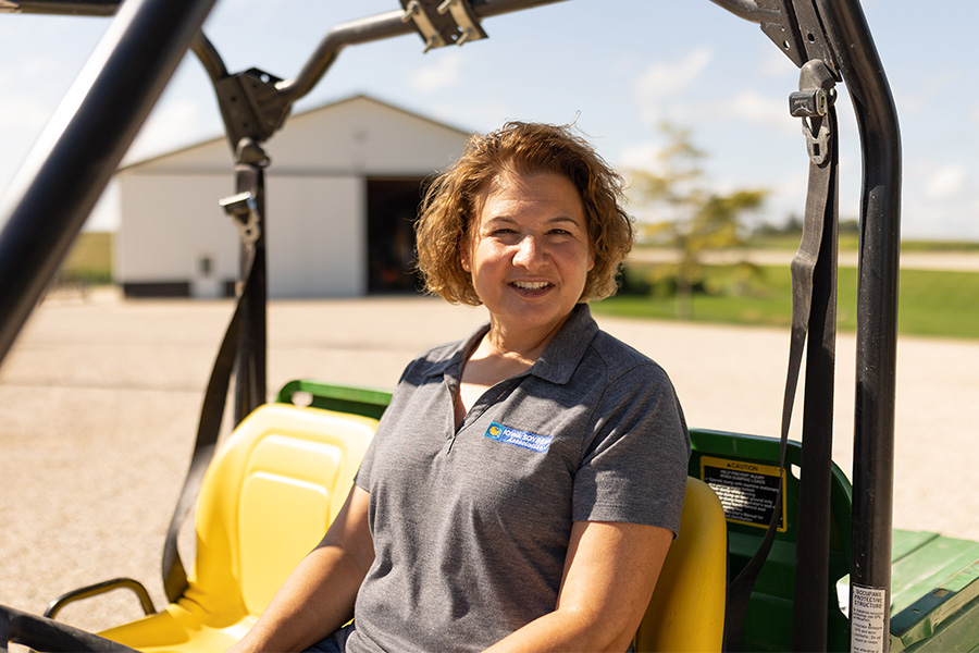 ISA President Suzanne Shirbroun on the farm