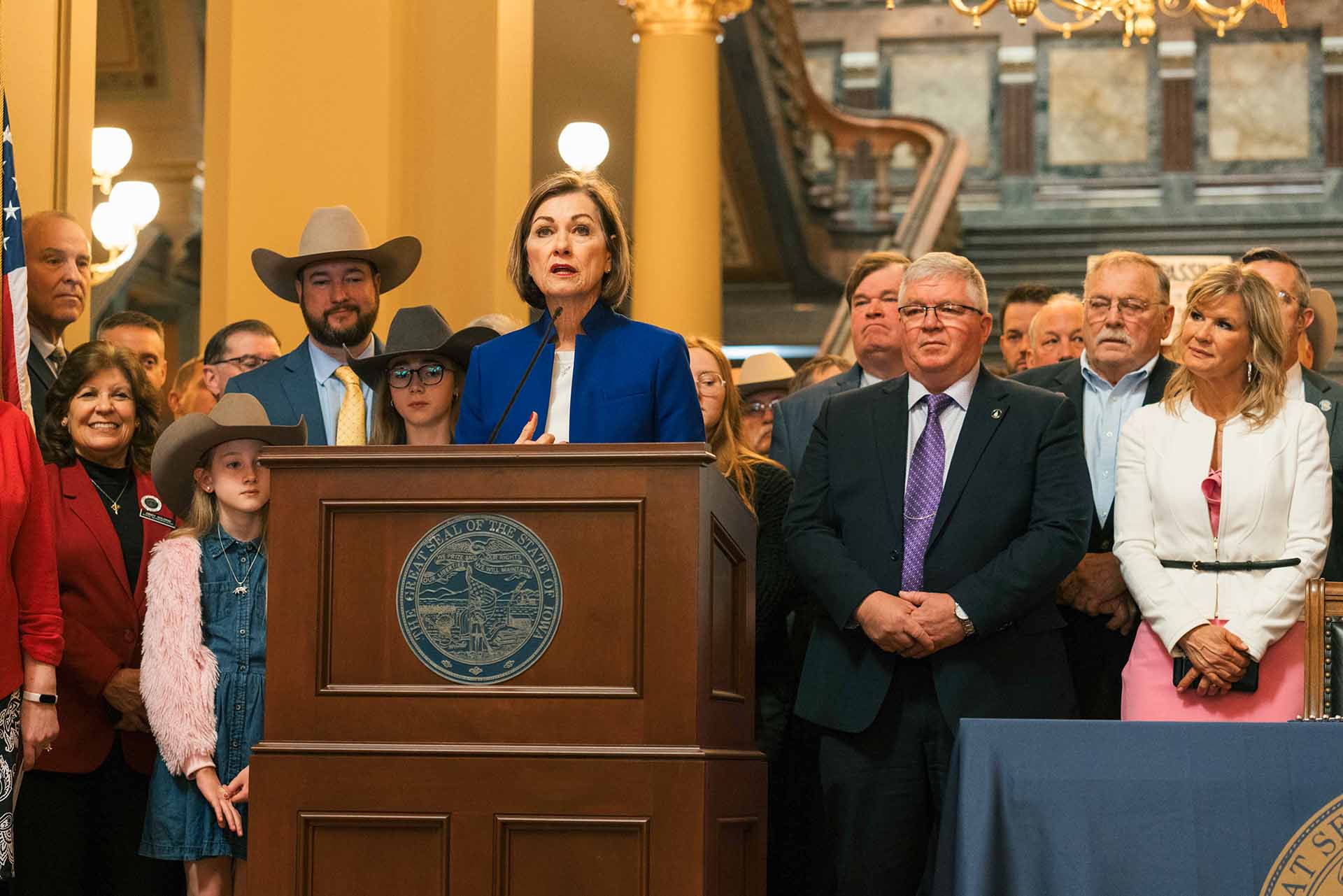 Iowa Governor Kim Reynolds at the Capitol