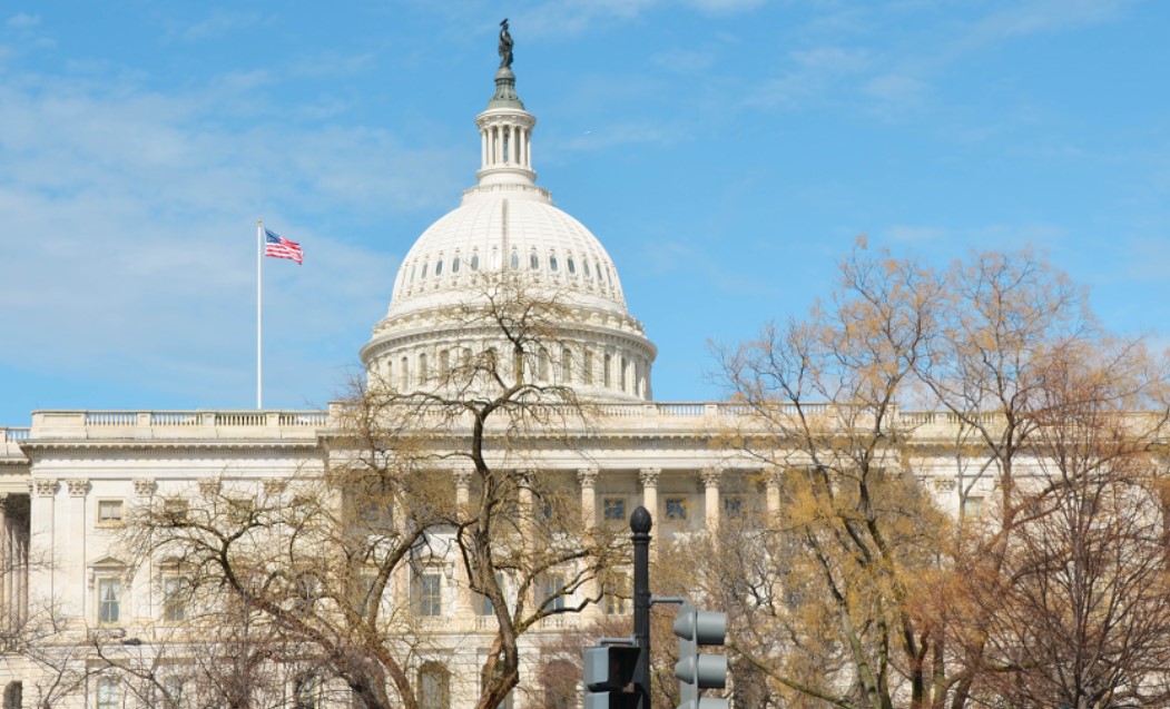 US Capitol in winter