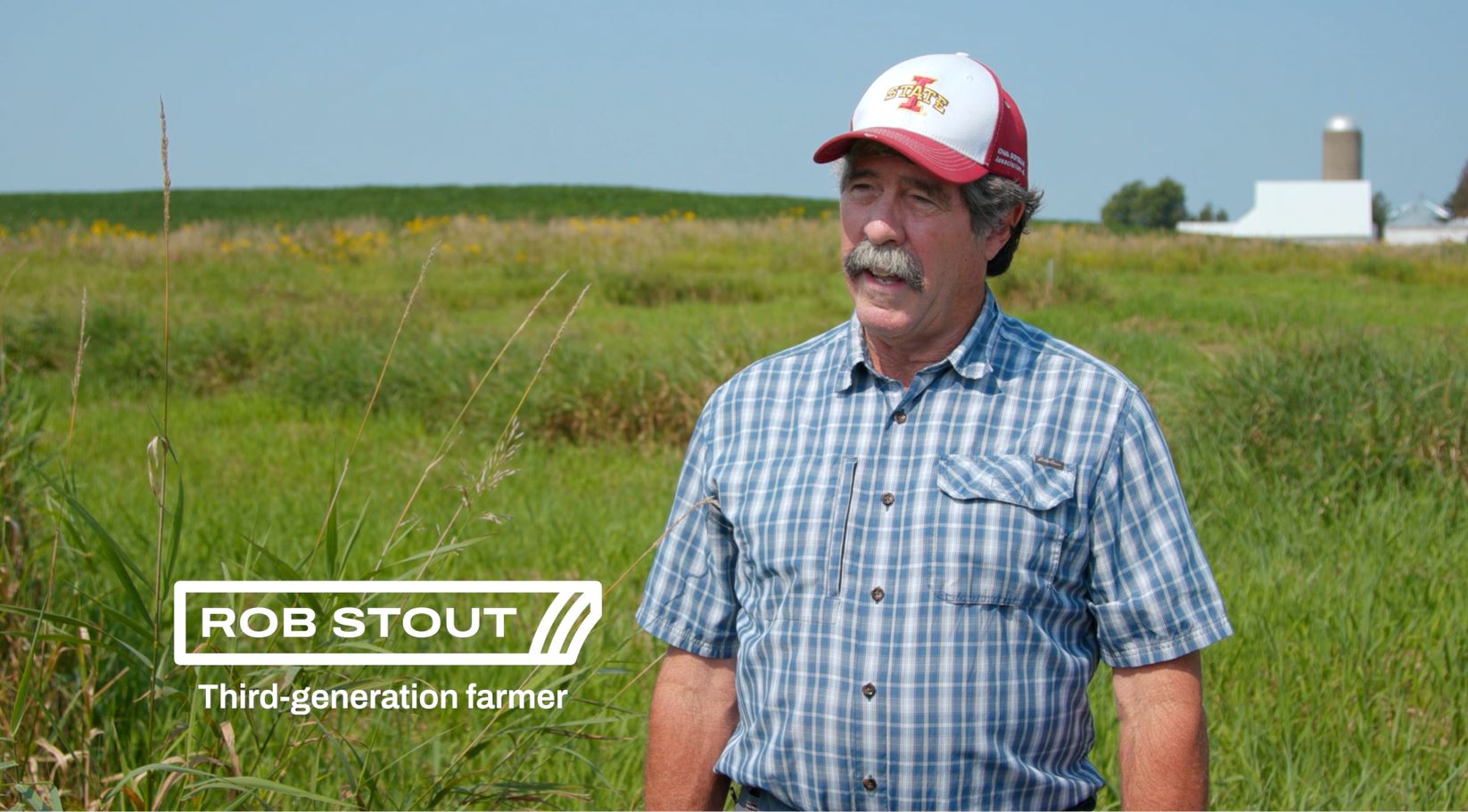 Iowa soybean farmer improving soil health and cleaning 