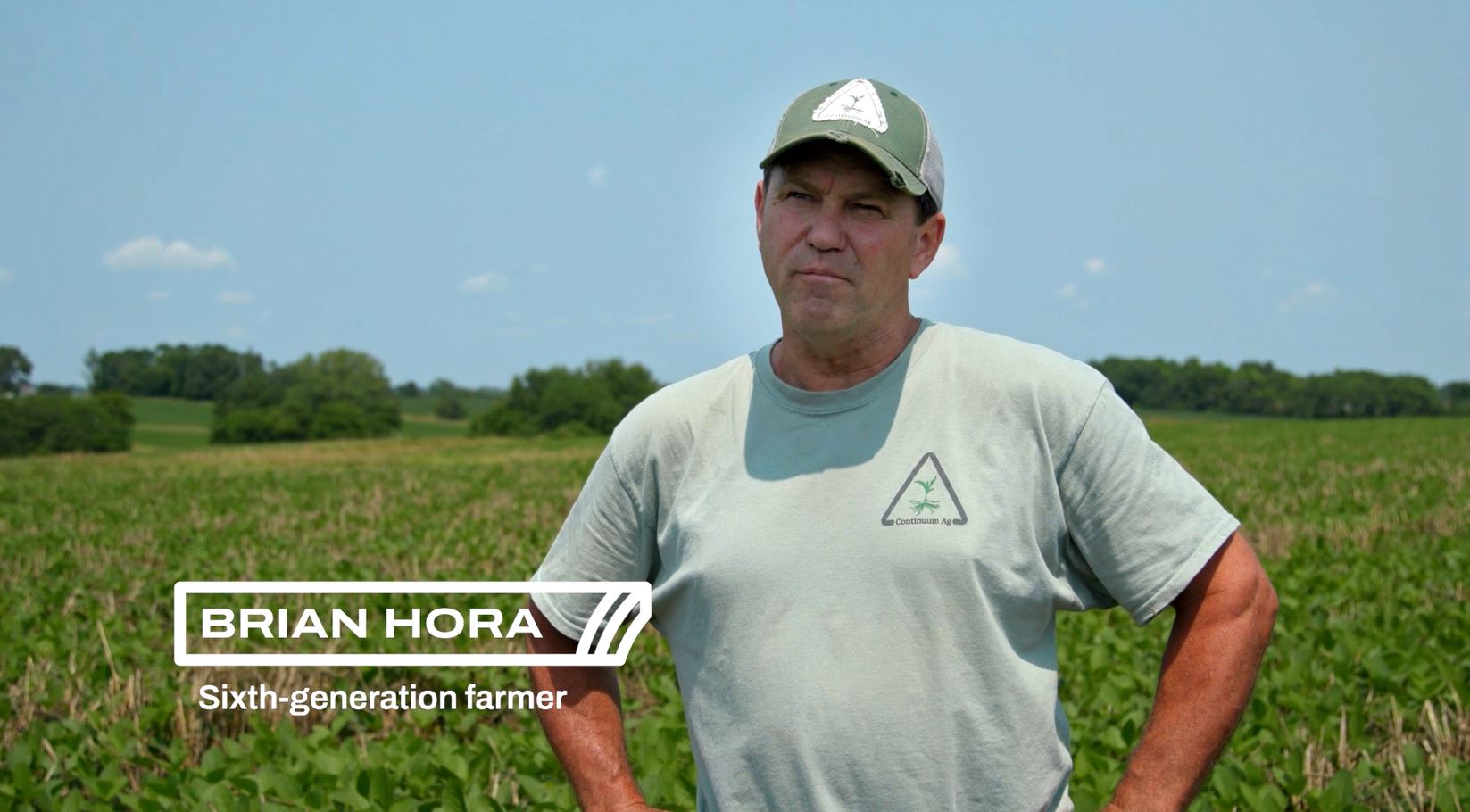 Iowa soybean farmer using conservation practices