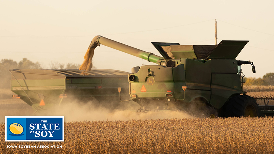 John Deere Combine in Field