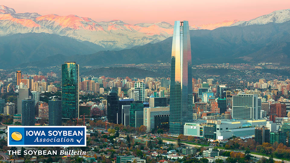 City skyline in South America