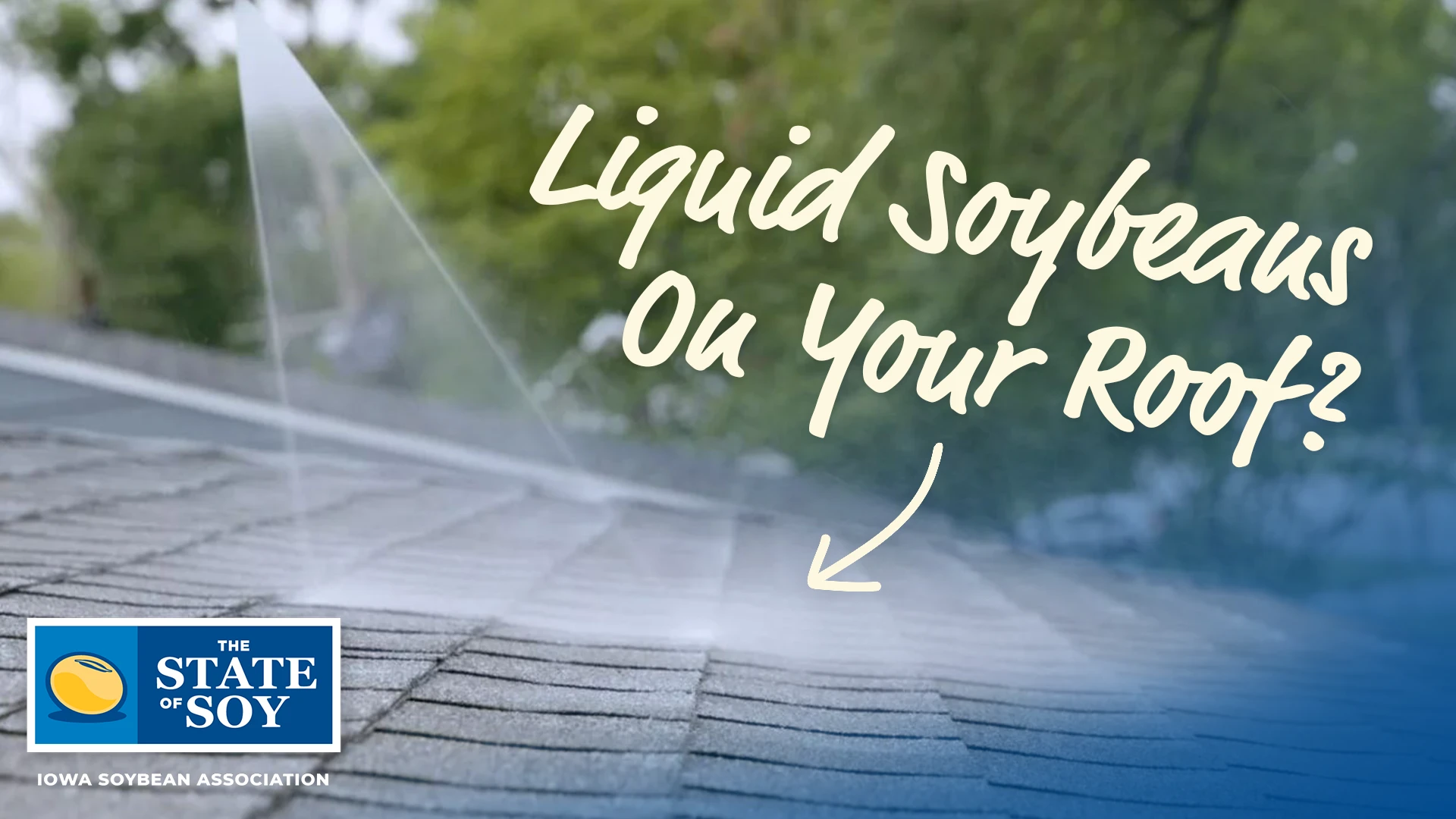 Soy-based product applied to roof