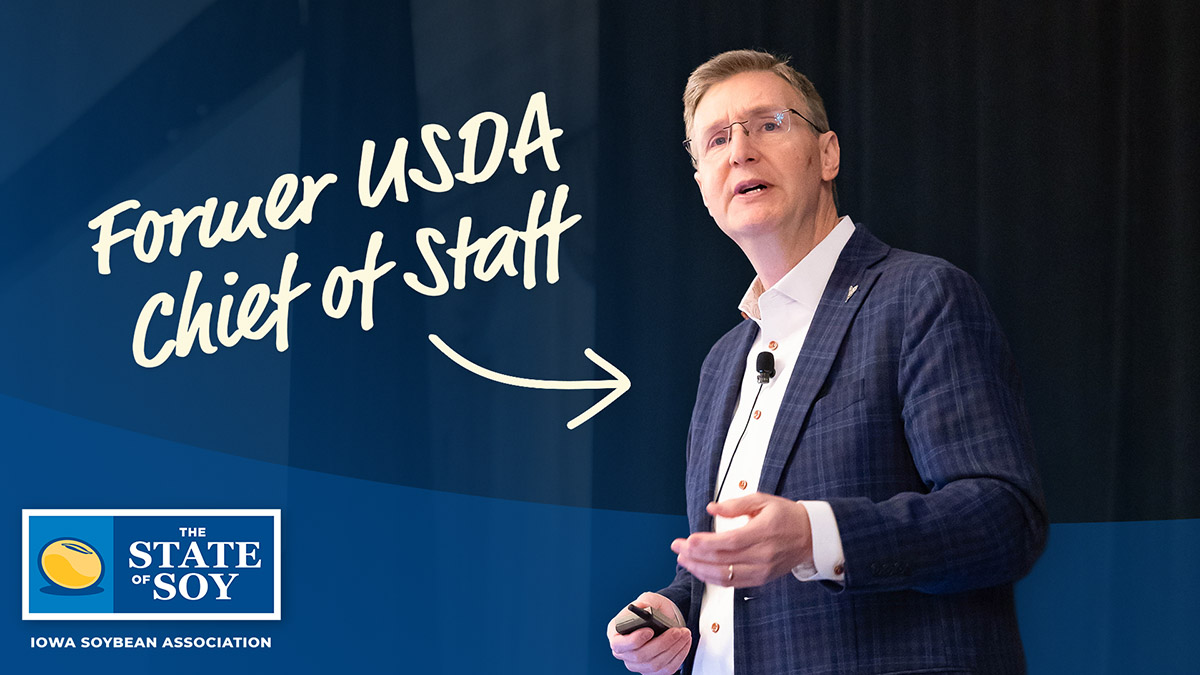 Keynote speaker talking about trade