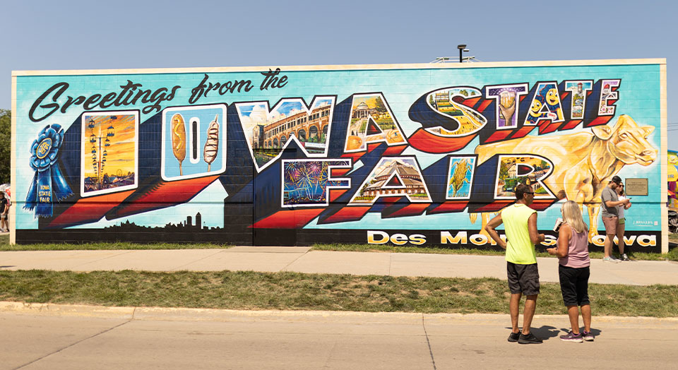 Mural on side of building