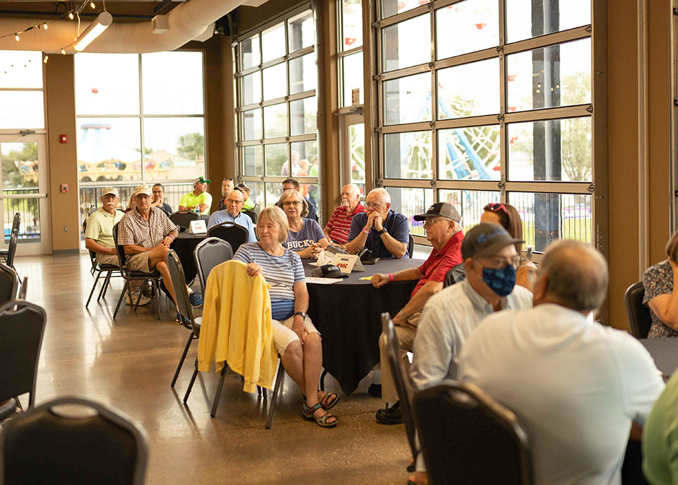 Farmers gathered at Iowa Soybean Association meeting