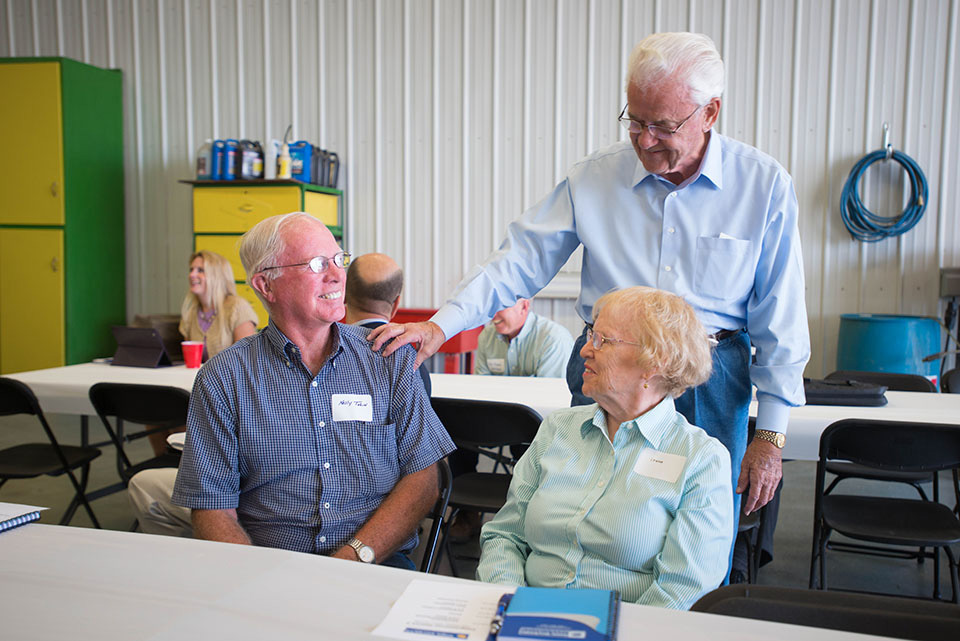 Farmers gathered at Iowa Soybean Association meeting