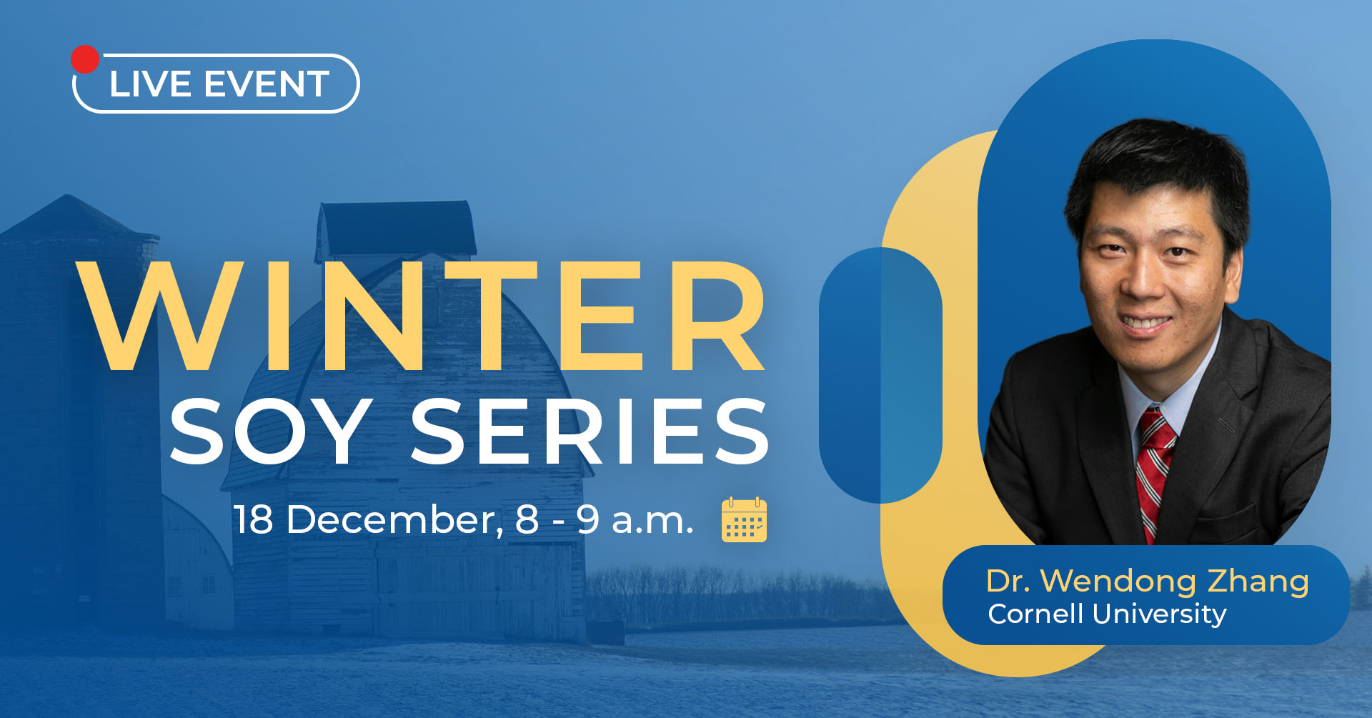 Graphic promoting live event in December.