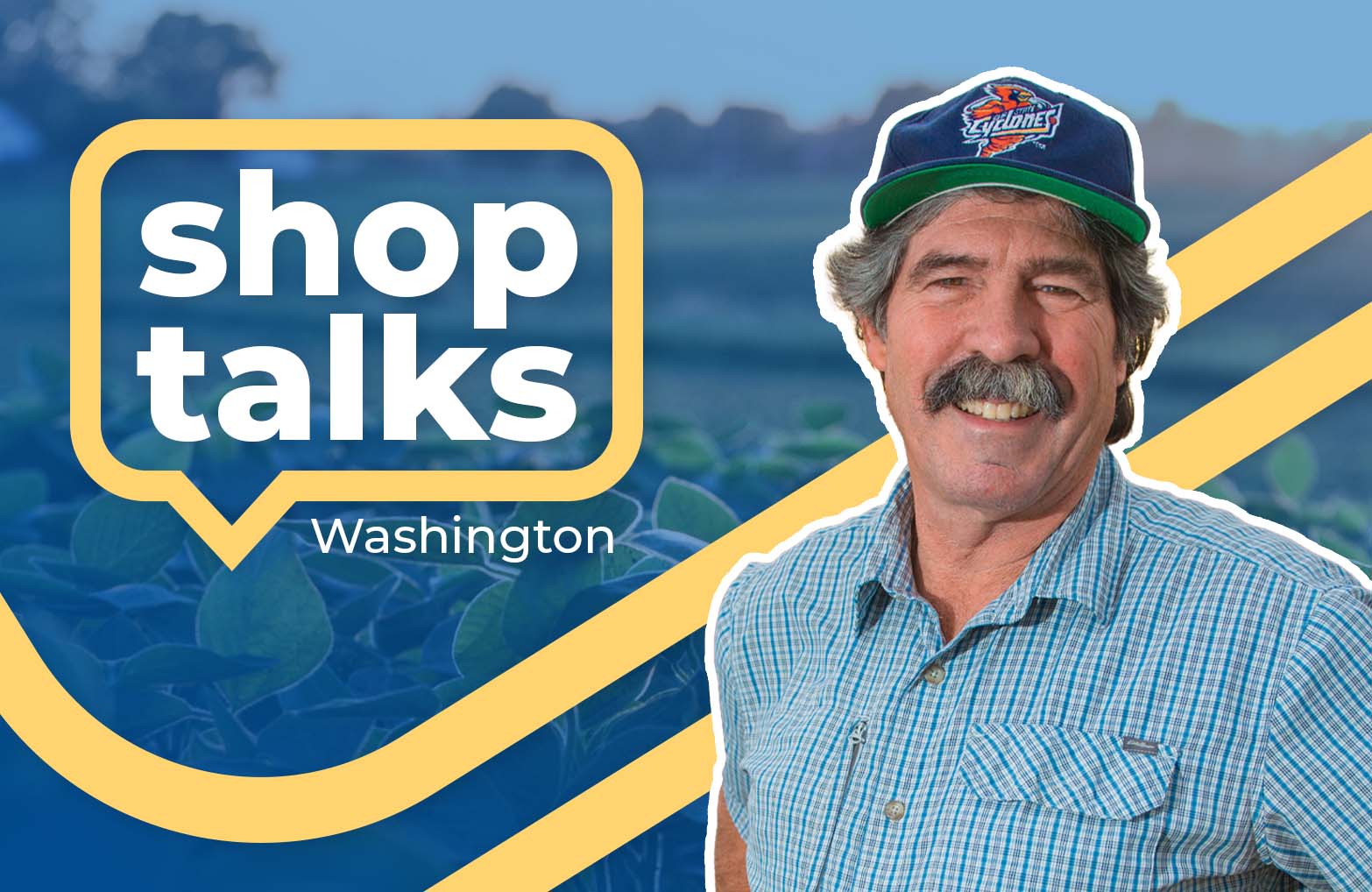 Rob Stout on event graphic for Iowa Soybean