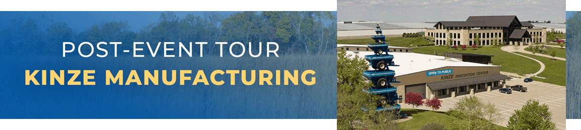 Kinze Manufacturing Promotional banner for a tour after the event