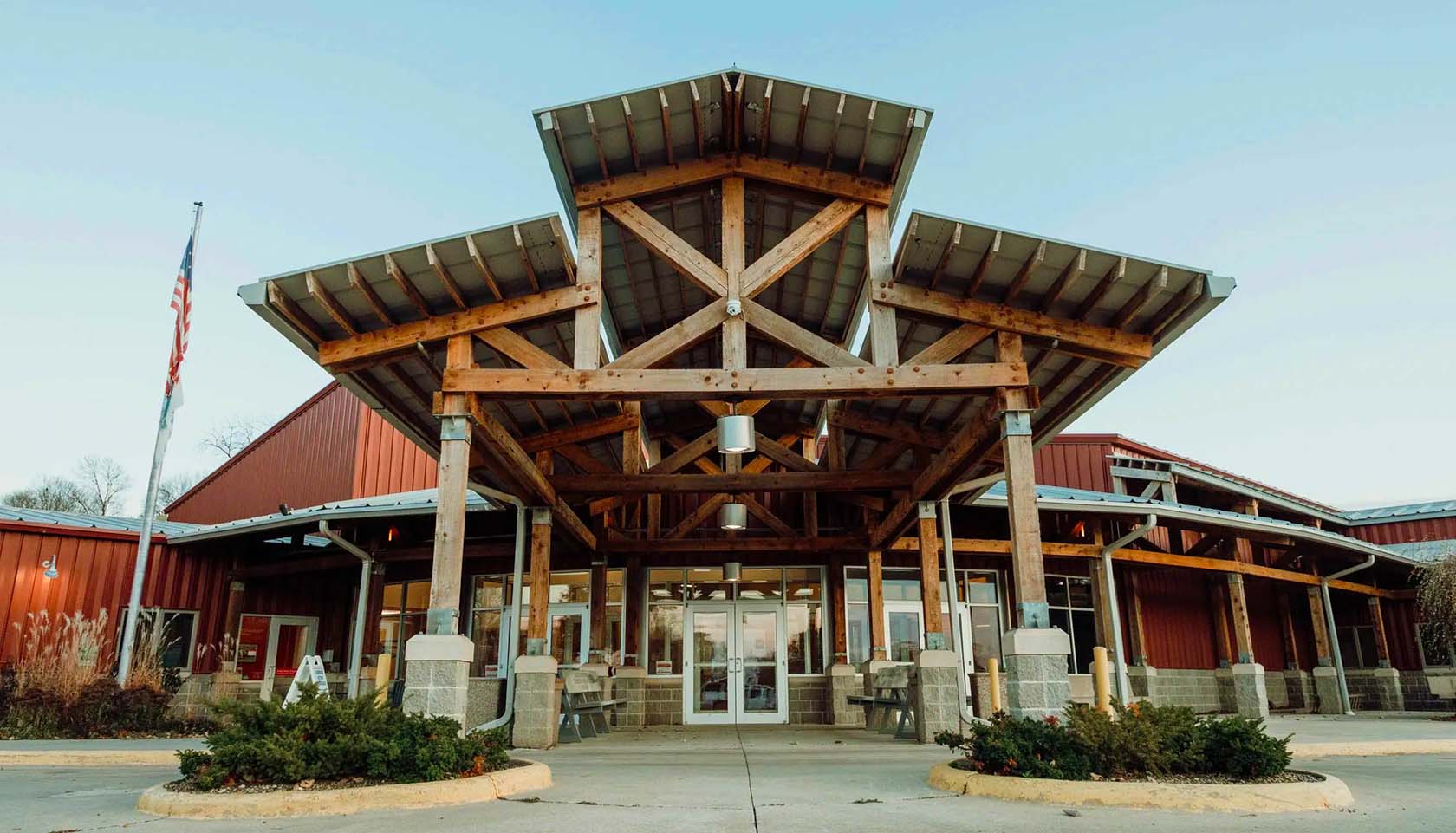 Barn-like building in Iowa