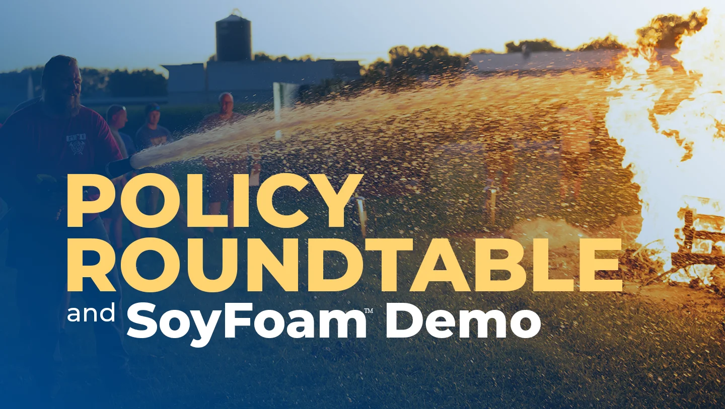 Soyfoam sprayed on fire
