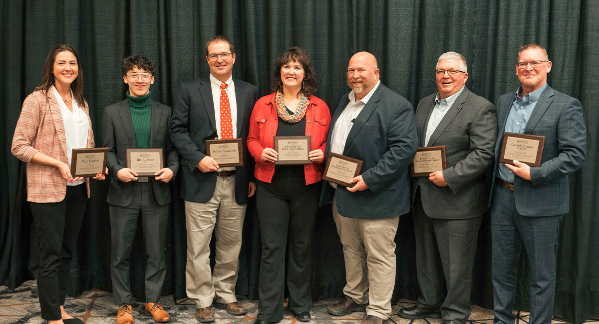 Agriculture professionals at ceremony